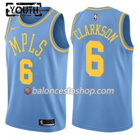 Camiseta Niños NBA Los Angeles Lakers Jordan Clarkson 6 Nike Hardwood Classics Swingman